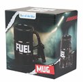Mug Fuel, in gift box, black/white, 360ml, H11.5cm, D8cm