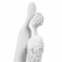 Deco figurine Flower Heart, white, H32x8.5x8.5cm