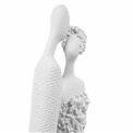 Deco figurine Flower Heart, white, H32x8.5x8.5cm