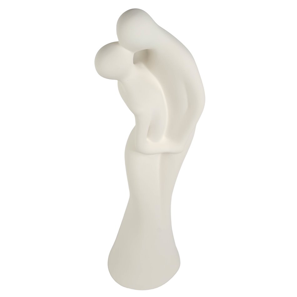 Deco figurine Pair in love, cream color, ceramic, H46x14x11cm