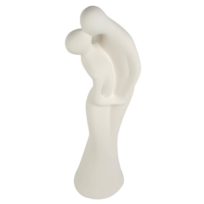 Deco figurine Pair in love, cream color, ceramic, H46x14x11cm