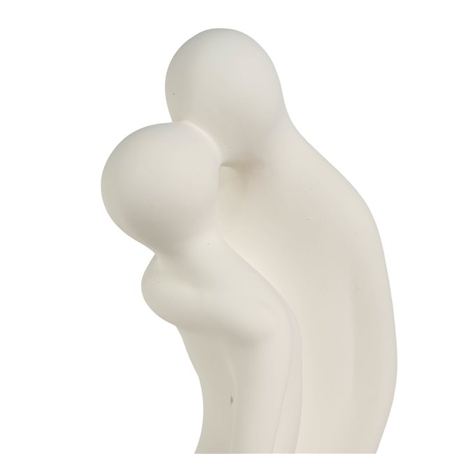 Deco figurine Pair in love, cream color, ceramic, H46x14x11cm