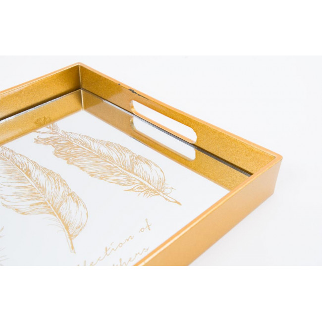 Tray golden, mirror, L, 40x30x4cm