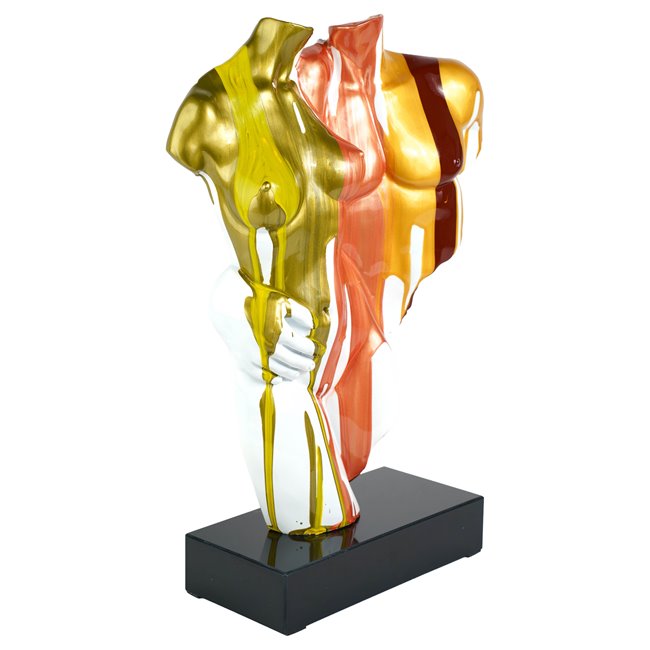 Deco figurine Coppia Colorata, multicolor, H49x12x35cm