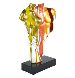 Deco figurine Coppia Colorata, multicolor, H49x12x35cm