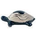 Deco figurine Turtle Wavy, ceramic, blue/silver color, H5.5x13.5x11.5cm