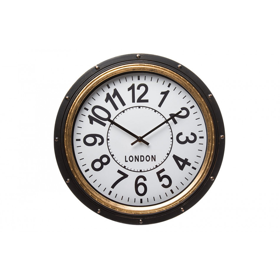 Настенные часы Antique, цвет черный/золото, D40x5см 