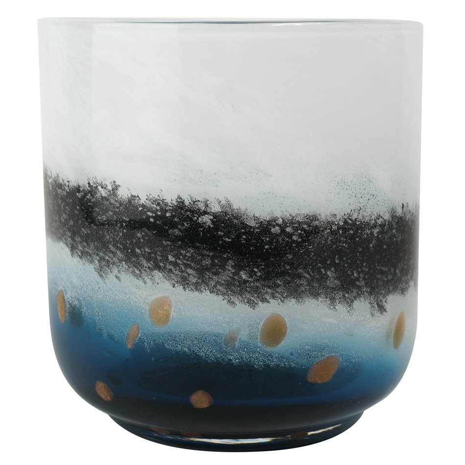 Vase Oceano, glass, H18.5cm, D16cm
