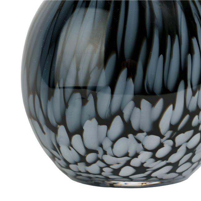 Vase Remy, black, glass, H36.5cm, D17cm