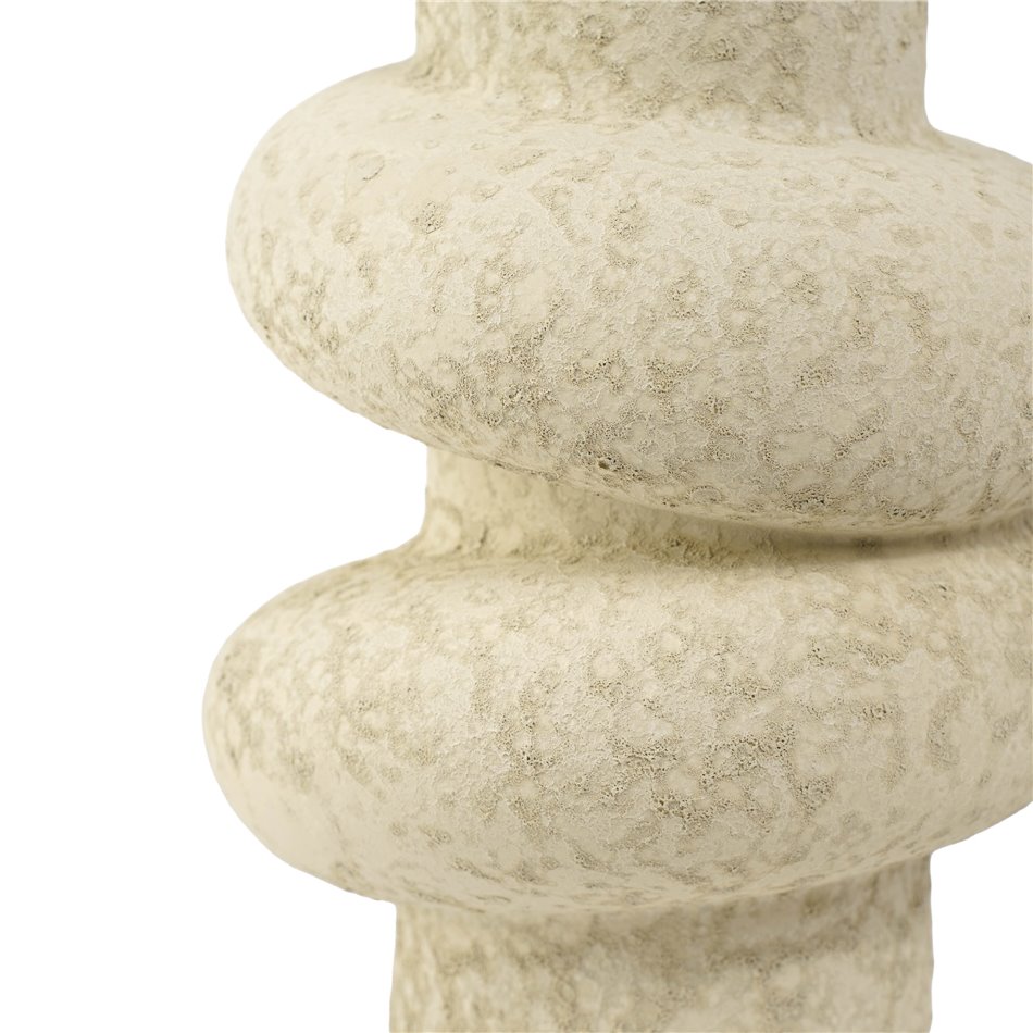 Vase Ring L, beige, ceramics, H40cm, D19cm