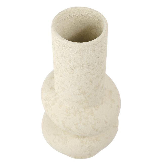 Vase Ring, beige, ceramics, H31cm, D15cm
