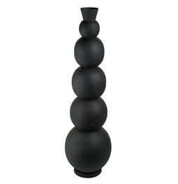 Vase Rotonda XL, black, iron, H87cm, D25cm