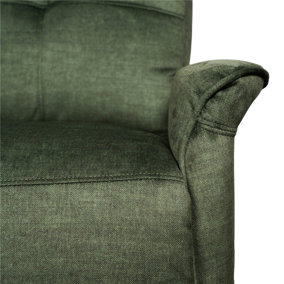 Electric recliner Obenberg 11, dark green, H85-105x95-170x79cm, seat height 42.5-57cm