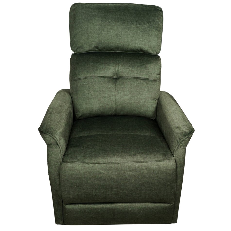 Electric recliner Obenberg 11, dark green, H85-105x95-170x79cm, seat height 42.5-57cm