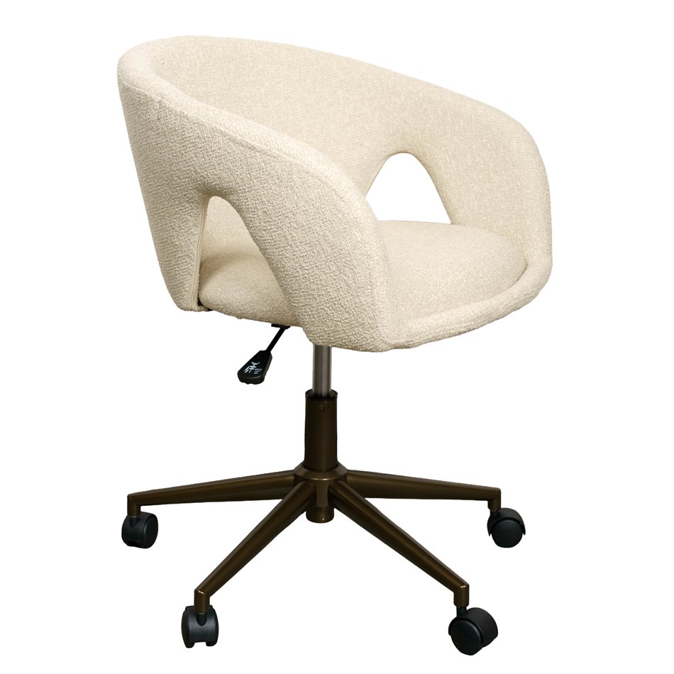 Офисное кресло Zivilino beige gold, бежевый/бронзовый цвет, H70-79.5x62.5x59.5cm, высота сиденья 44-54cm