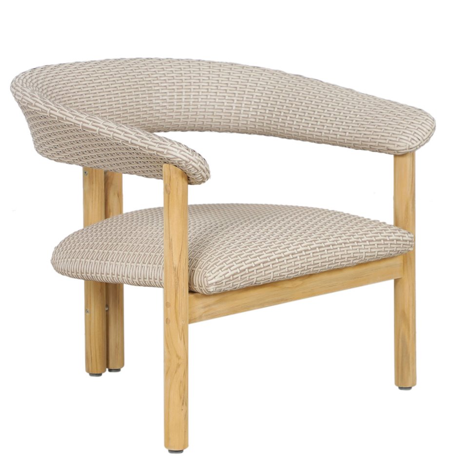 Garden single lounge Athenna, teak/synthetic, H73x89x71cm