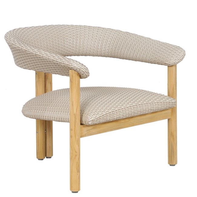 Garden single lounge Athenna, teak/synthetic, H73x89x71cm