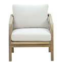 Garden single lounge Ravonna, acacia/polyester, H69x68x80cm, seat height 44cm