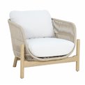 Garden single lounge Tallara, acacia/polyester, H66x86x80cm