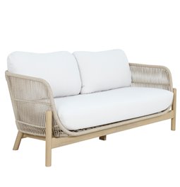 Garden double lounge Tallara, acacia/polyester, H66x178x80cm, seat height 41cm