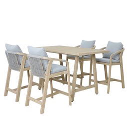 Garden bar table Ashenn, acacia wood, 90x159cm H95cm