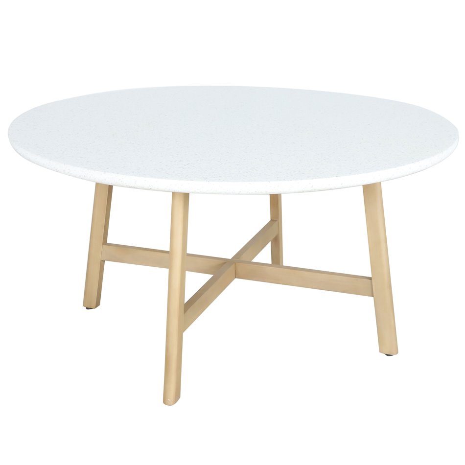 Gadren table Tallara 150, acacia wood/terrazzo, D150cm H76cm