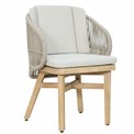 Garden dinning chair Malli, eucalyptus/polyester, H80x59x62cm
