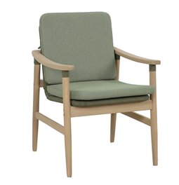 Garden dinning chair Massaya, eucalyptus/polyester, H84x61x66cm