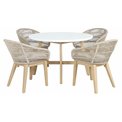 Garden dinning chair Tallara, acacia/polyester, H80x60x53cm