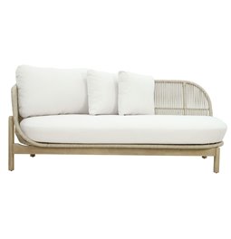 Garden chaise Tallara, acacia/polyester, H67x80x170cm, seat height 41cm