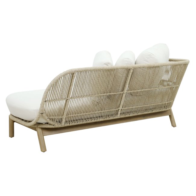 Garden chaise Tallara, acacia/polyester, H67x80x170cm, seat height 41cm