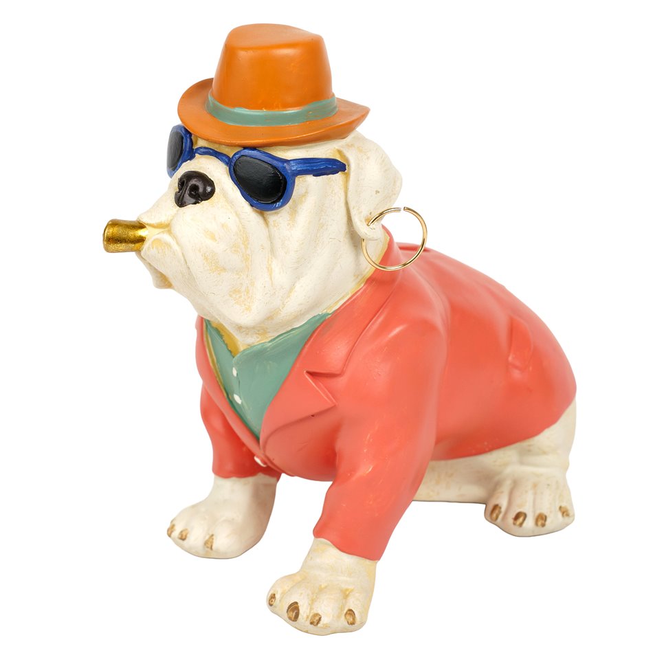 Money box vinyl Bull Terrier, H21x22.5x16cm