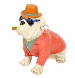Money box vinyl Bull Terrier, H21x22.5x16cm