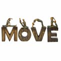 Deco figurine Yoga lady M O V E, set 4 pcs., H23.5x4.5x51cm