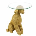 Приставной столик Poodle, прозрачный/золотой цвет, 40.5x33.5cm H47.5cm