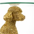 Приставной столик Poodle, прозрачный/золотой цвет, 40.5x33.5cm H47.5cm