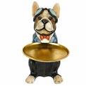 Deco figurine Dog with plate, H51x36.5x21.5cm