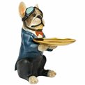 Deco figurine Dog with plate, H51x36.5x21.5cm