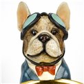 Deco figurine Dog with plate, H51x36.5x21.5cm