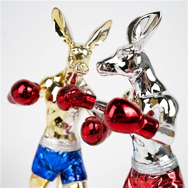 Deco figurine Kangaroo Boxer, H24.5x23.5x12.5cm