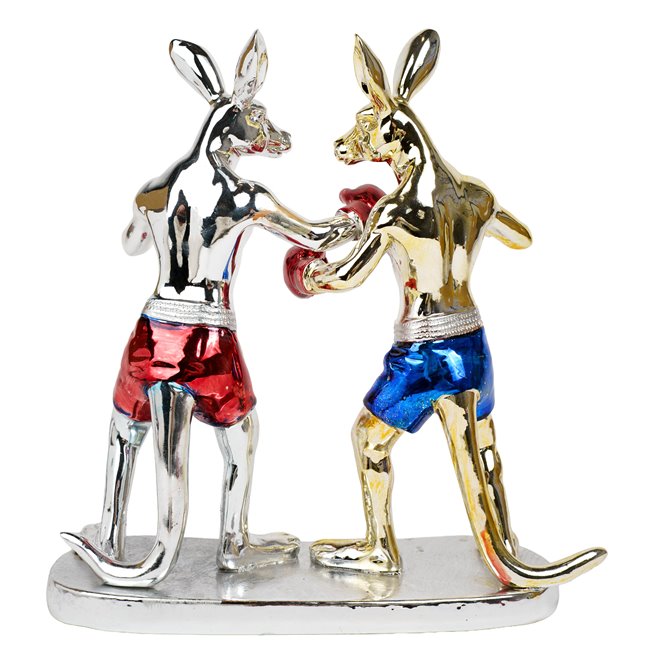 Deco figurine Kangaroo Boxer, H24.5x23.5x12.5cm