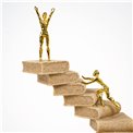 Deco figurine Book with figure, sand/gold color, H31x14.5x10.5cm