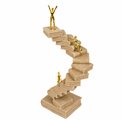 Deco figurine Book with figure, sand/gold color, H31x14.5x10.5cm