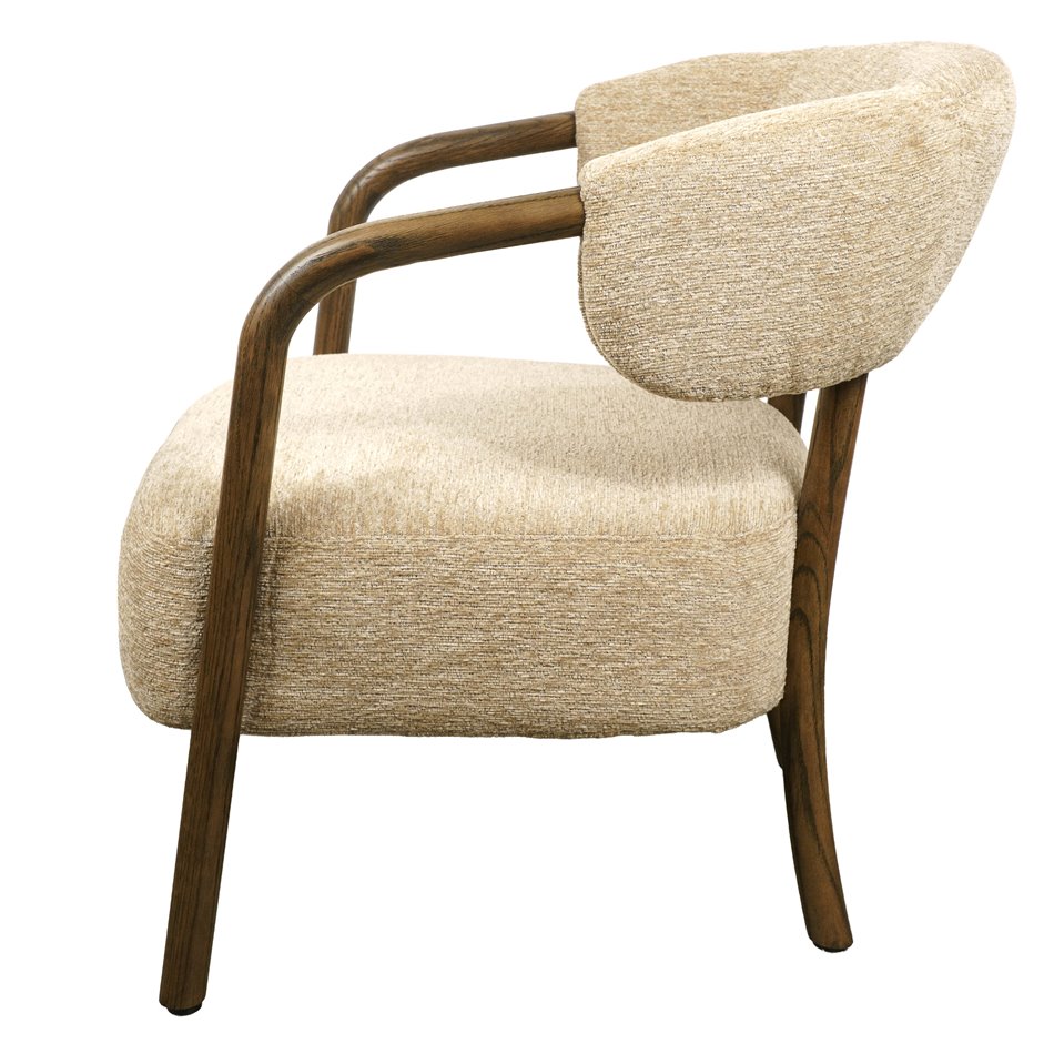 Armchair Sider, brown, H74.5x65x73cm, seat height 50cm