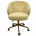 Office chair Sahara 35, yellowgreen/gold color, H76-86x60x61cm, seat height 48-58cm