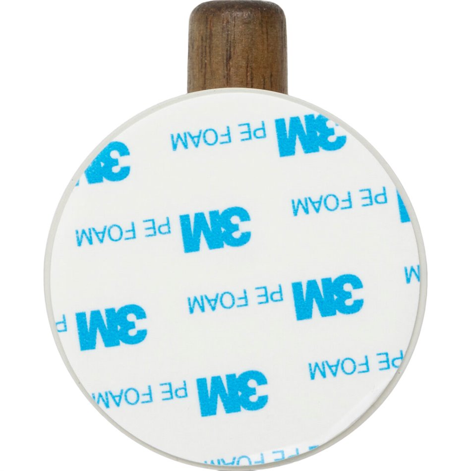 Wall hook Cassie, metal/wood, self-adhesive, set of 2 pcs., H8.2x6.5x5.3cm