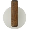 Wall hook Cassie, metal/wood, self-adhesive, set of 2 pcs., H8.2x6.5x5.3cm
