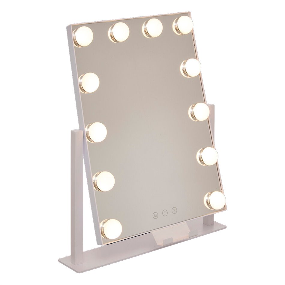 Настольное зеркало Holly, белый, H43x35x7cm, LED 10W, 750lm