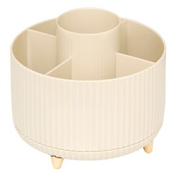 Органайзер Alba, вращающийся, бежевый/золотой цвет, H12.5cm, D14.5cm