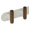 Wall rack Cassie x5, metal/wood, H7.5x40x5.2cm